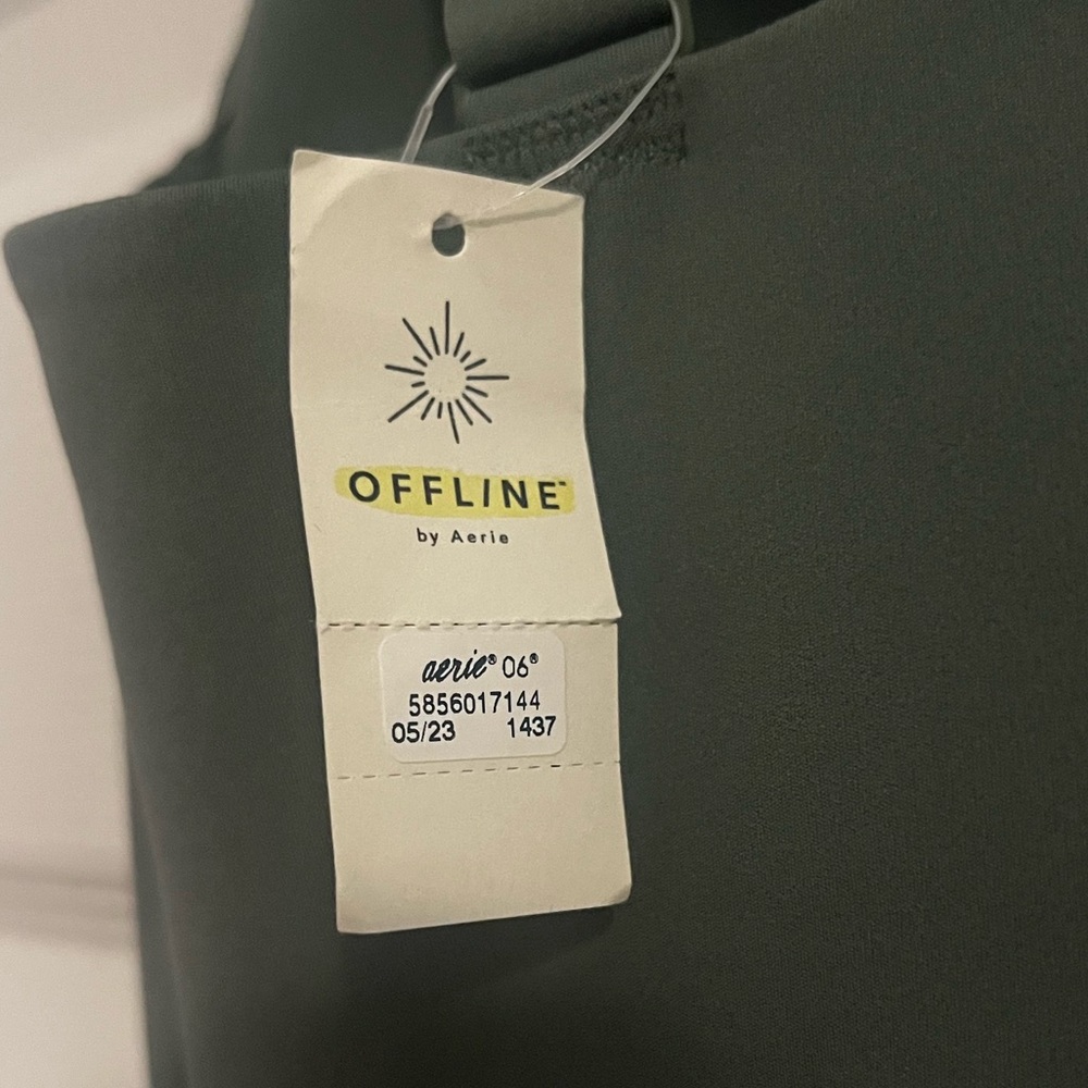 Aerie Green Longline Bra/Crop Top - Picture 4 of 6